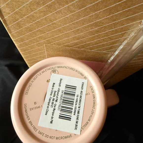 New Stanley 40oz Laser Engraved GuccPink and Gold Tumbler with Straw - Picture 7 of 7